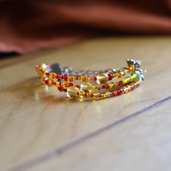 Handmade Three Strand Bracelet - Picture 1 of 4